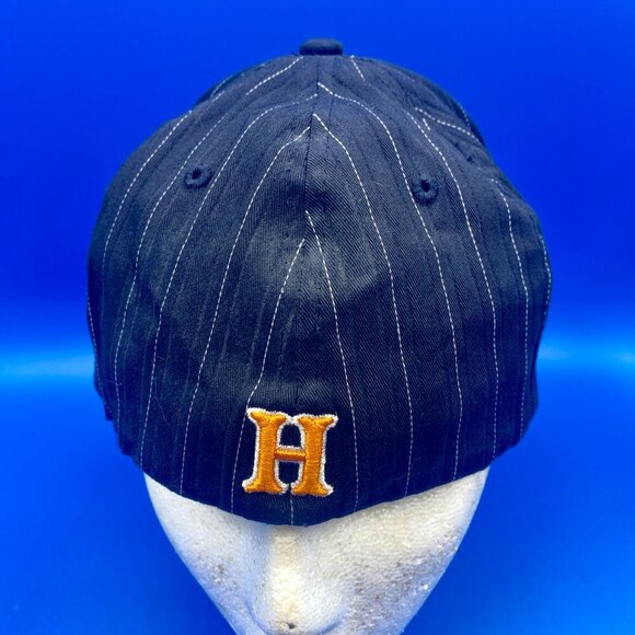 HOOTERS Vintage Black with White Pinstripes Baseball Hat Cap Elastic band OS - Picture 5 of 8